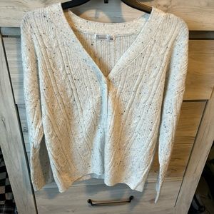 NWT Light Grey Speckled Cardigan